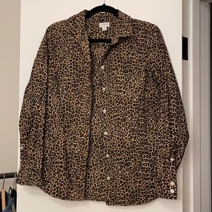 J Crew Leopard button up